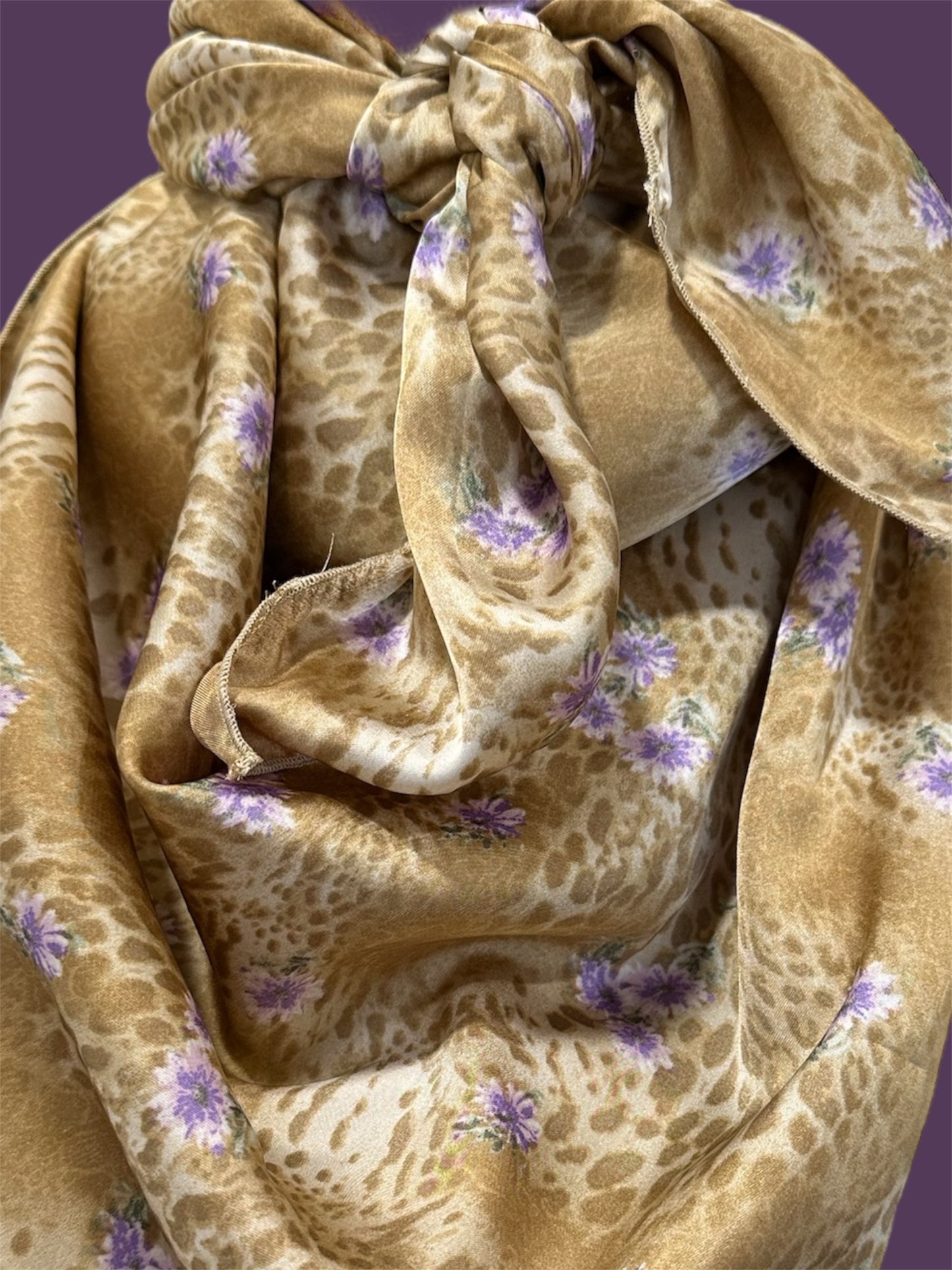 Tan Leopard Wild Rag