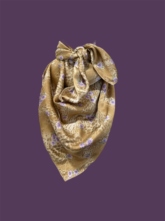Tan Leopard Wild Rag