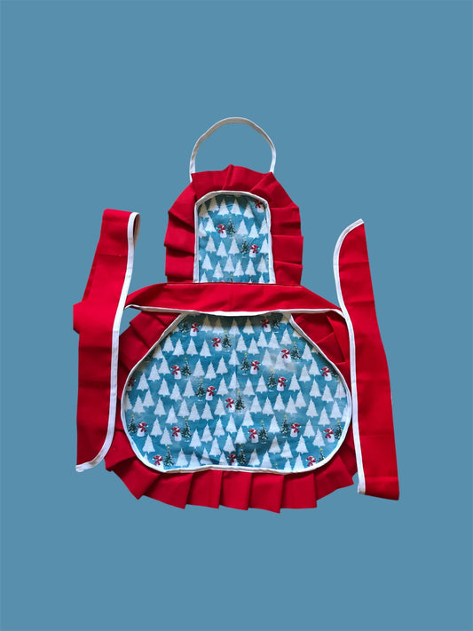 Snowy Day Christmas Apron